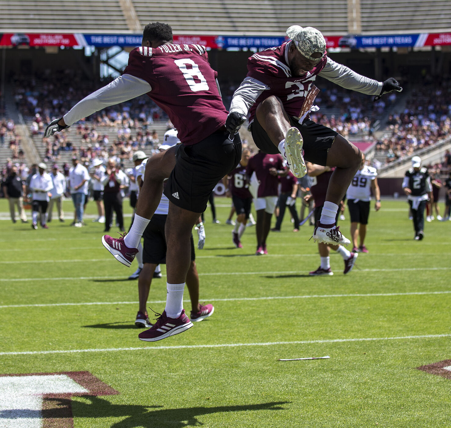 Maroon & White